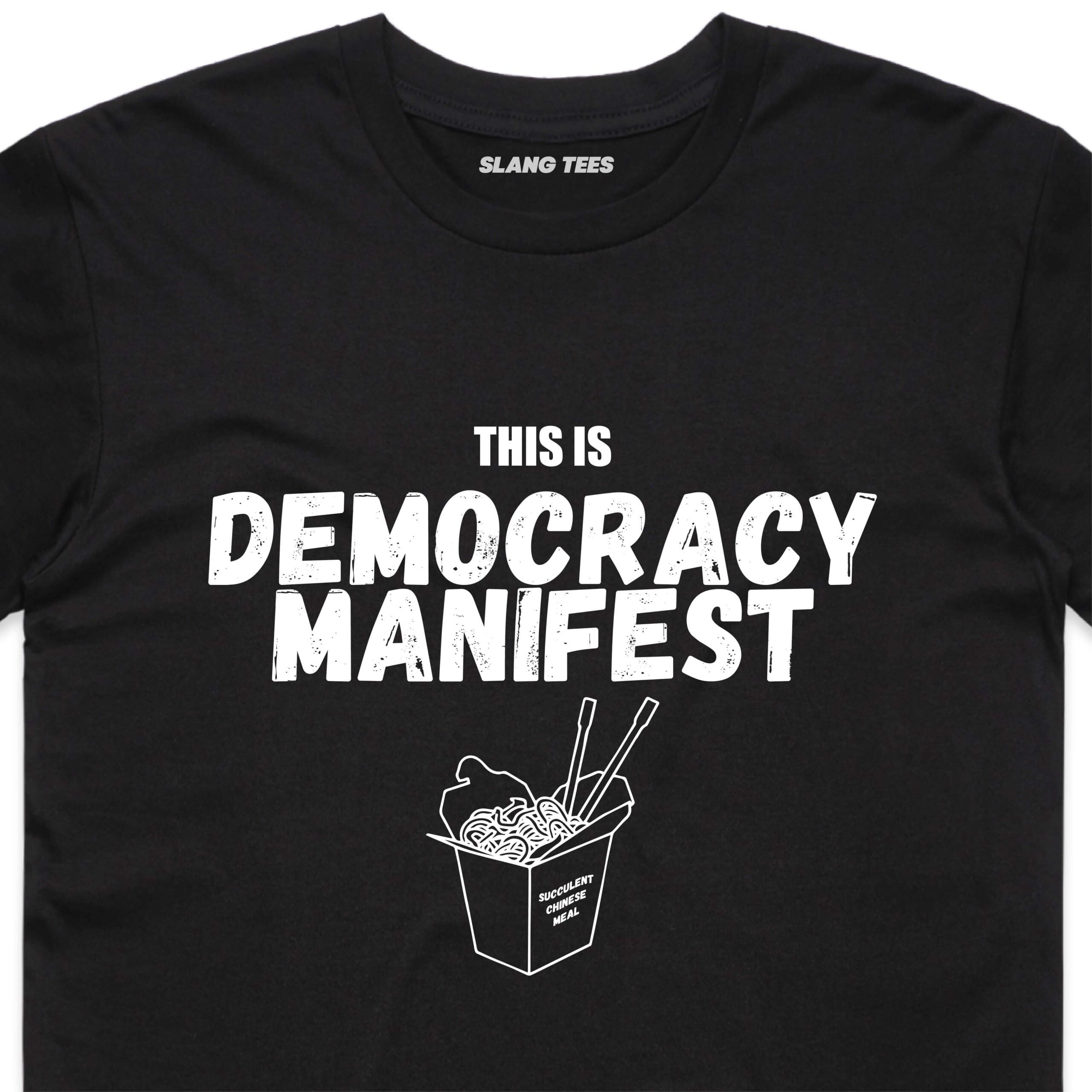 111115 THIS IS DEMOCRACY MANIFEST T SHIRT FRONT BLACK ZOOM scaled