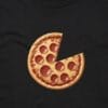 111124 MATCHING PIZZA T SHIRT FRONT BLACK ANGLE scaled