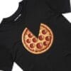 111124 MATCHING PIZZA T SHIRT FRONT BLACK TAGS scaled