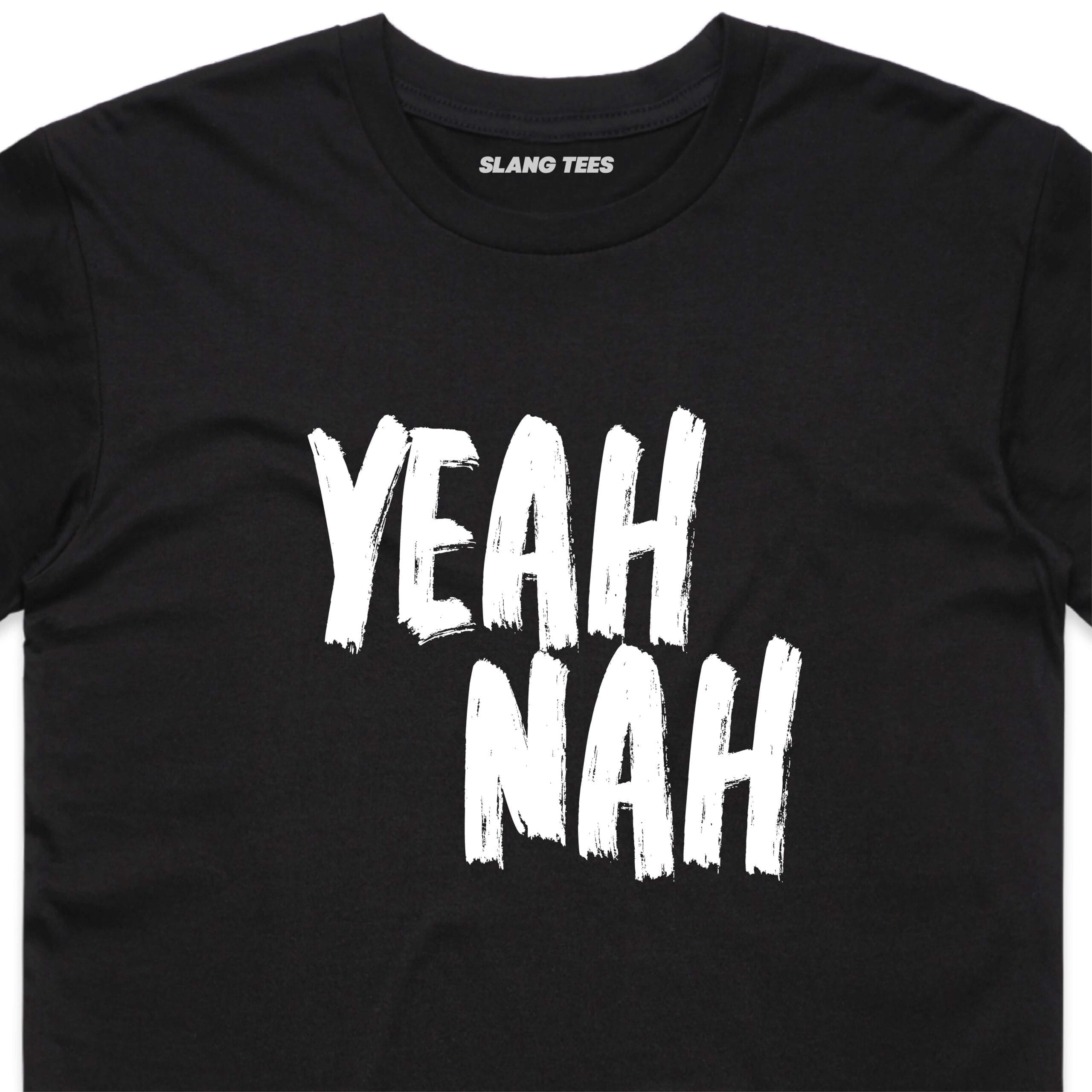 111129 YEAH NAH T SHIRT FRONT BLACK ZOOM scaled