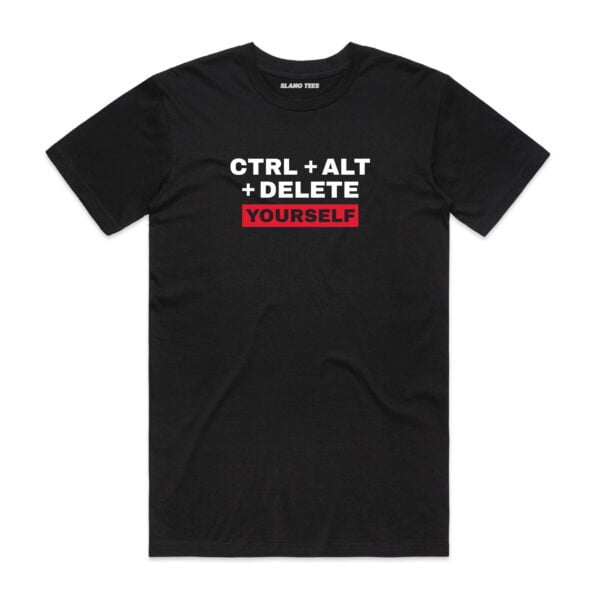 11116 CTRL ALT DELETE YOURSELF T SHIRT FRONT BLACK scaled