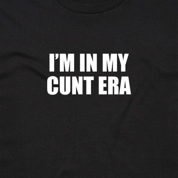 11119 IM IN MY CUNT ERA T SHIRT FRONT BLACK ANGLE scaled