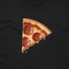 11125 MATCHING PIZZA SLICE T SHIRT FRONT BLACK ANGLE scaled